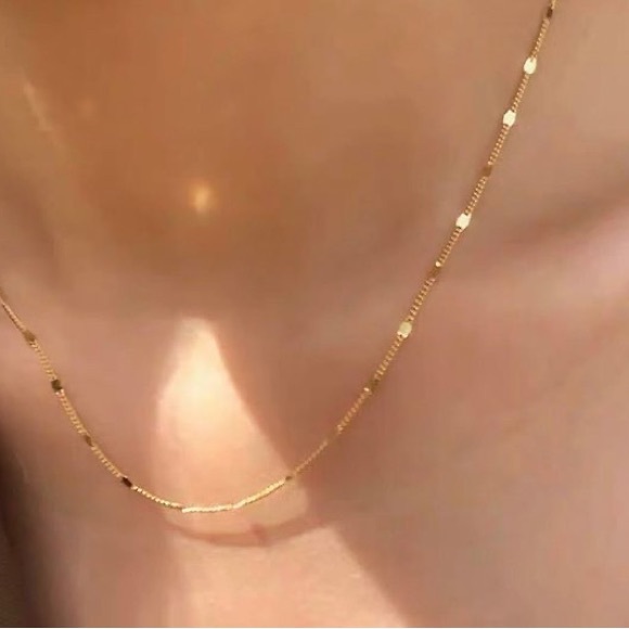 18K Gold Plated Dainty Necklace*Minimalist Design*LW - Picture 4 of 7